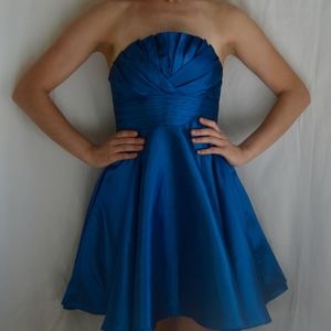 Strapless, Blue Dress